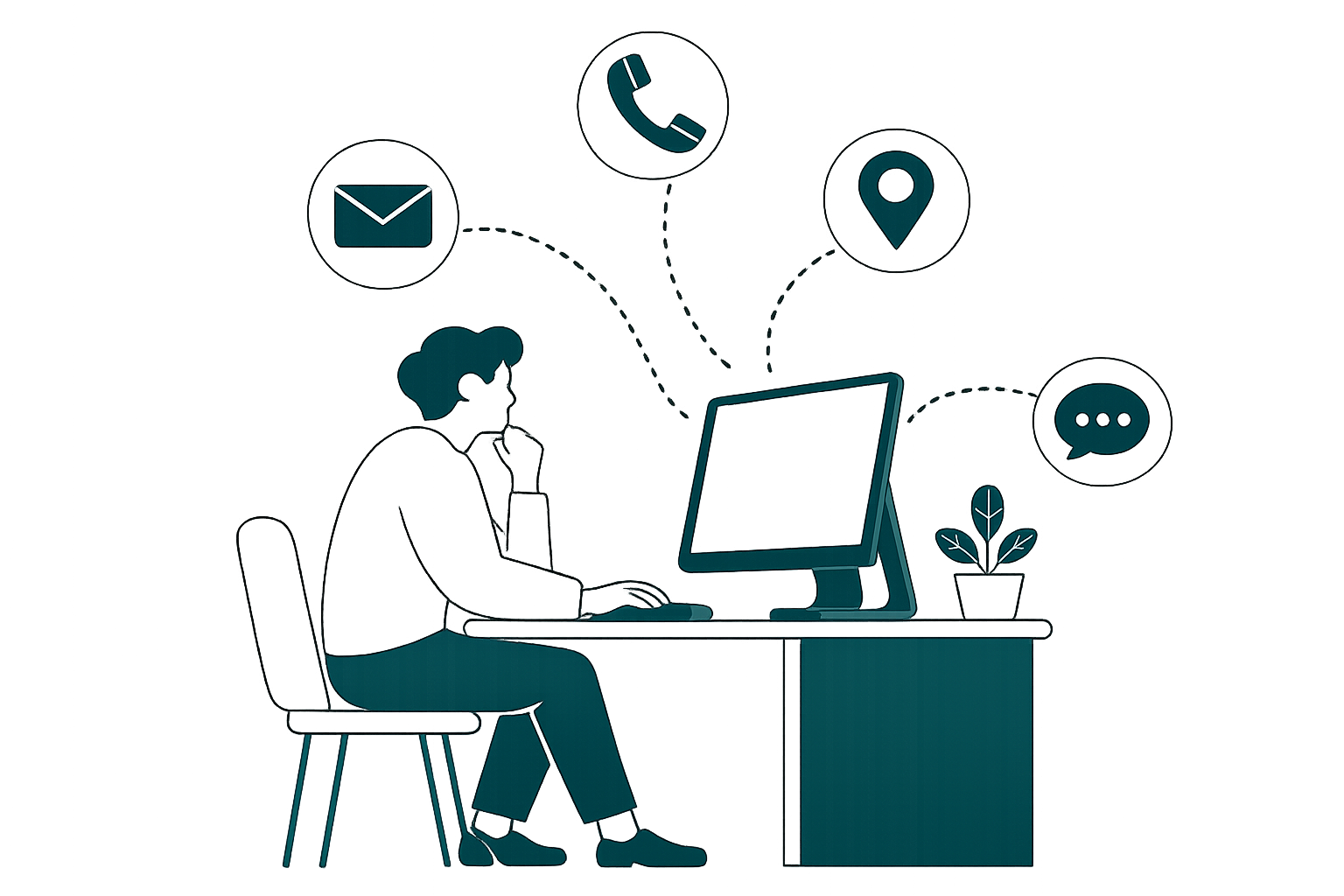 Pharmacy illustration - contact support